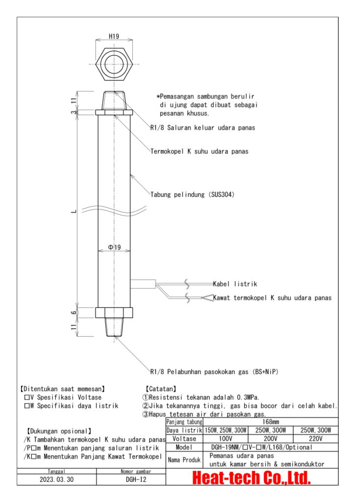 《Pemanas udara panas untuk kamar bersih & semikonduktor》 DGH-19NM