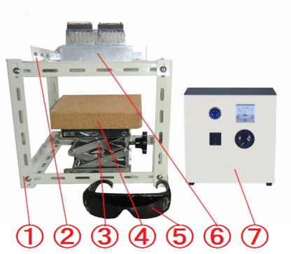 Pemanas garis halogen Kit lab R & D LKHLH-35A/f∞/100V-1kW +HCVD