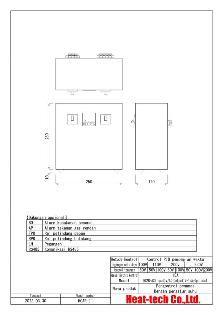Pengontrol pemanas internal termokontroler seri HCA Pengontrol pemanas internal termokontroler seri HCA