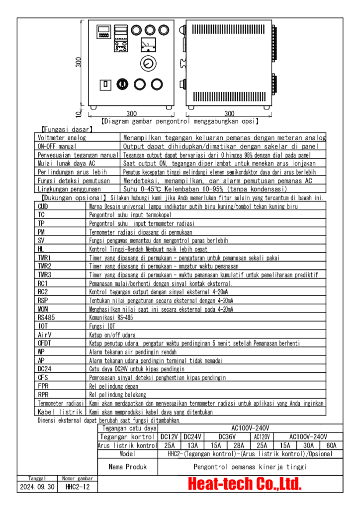 Ikhtisar pengontrol pemanas kinerja tinggi seri HHC2 Ikhtisar pengontrol pemanas kinerja tinggi seri HHC2
