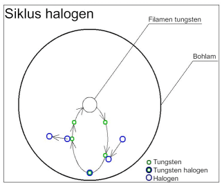 Tipe dan mekanisme gas lampu halogen Tipe dan mekanisme gas lampu halogen